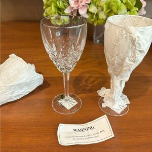 Waterford Araglin Platinum 7” (set of 2) Wine Glasses
